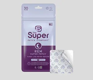 The Super Patch Company REM | Sleep Support Wellness Patch | Drug-Free | Vibrotactile Technology | 30 Patches | Made in USA
