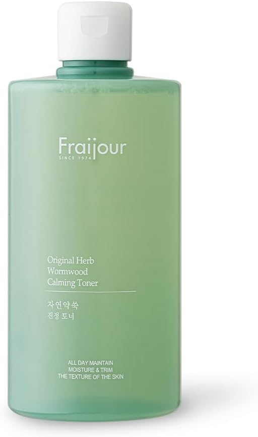 Fraijour Original Herb Wormwood Calming Toner 500ml | Korean Skincare | Soothing & Hydrating | Sensitive Skin | Fragrance-Free
