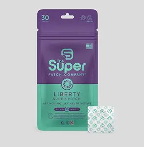 The Super Patch Company Liberty | Mobility & Movement Wellness Patch | Drug-Free | Vibrotactile Technology | 30 Patches | Made in USA